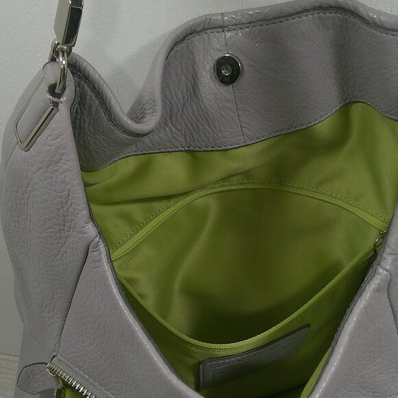 Coach Madison Phoebe Soft Pebbled Gray Minimalist Leather shoulder bag | Purse - Picture 14 of 16